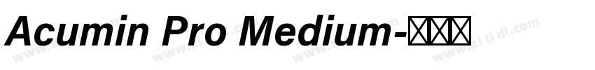 Acumin Pro Medium字体转换